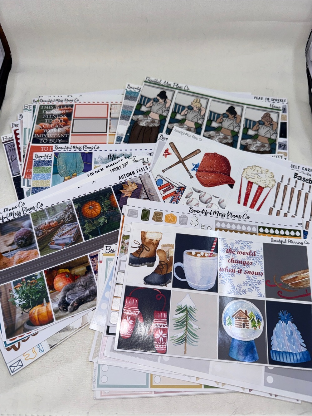 Beautiful Mess Plans Various Planner Sticker Kits Destash 30+pcs